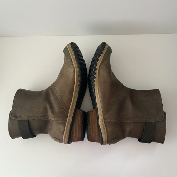 Sorel Women’s Brown/Green Waterproof Pull-On Slimboot Sz 11 - Picture 11 of 16